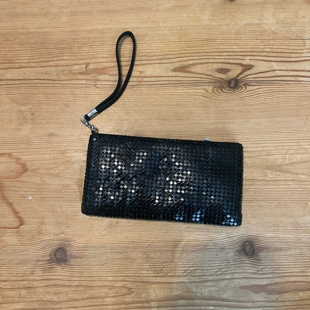 Charming Charlie Black Sequin Wristlet